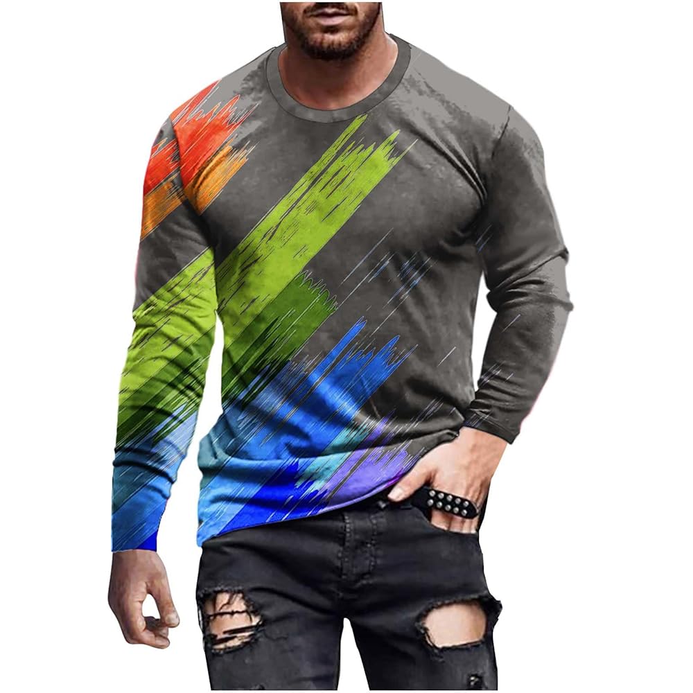 トップス 2023 SUMMER FULL GRAPHIC RELAXED SHIRTS 2023 Mens Short Sleeve Crewneck T Shirt Casual 3D Print